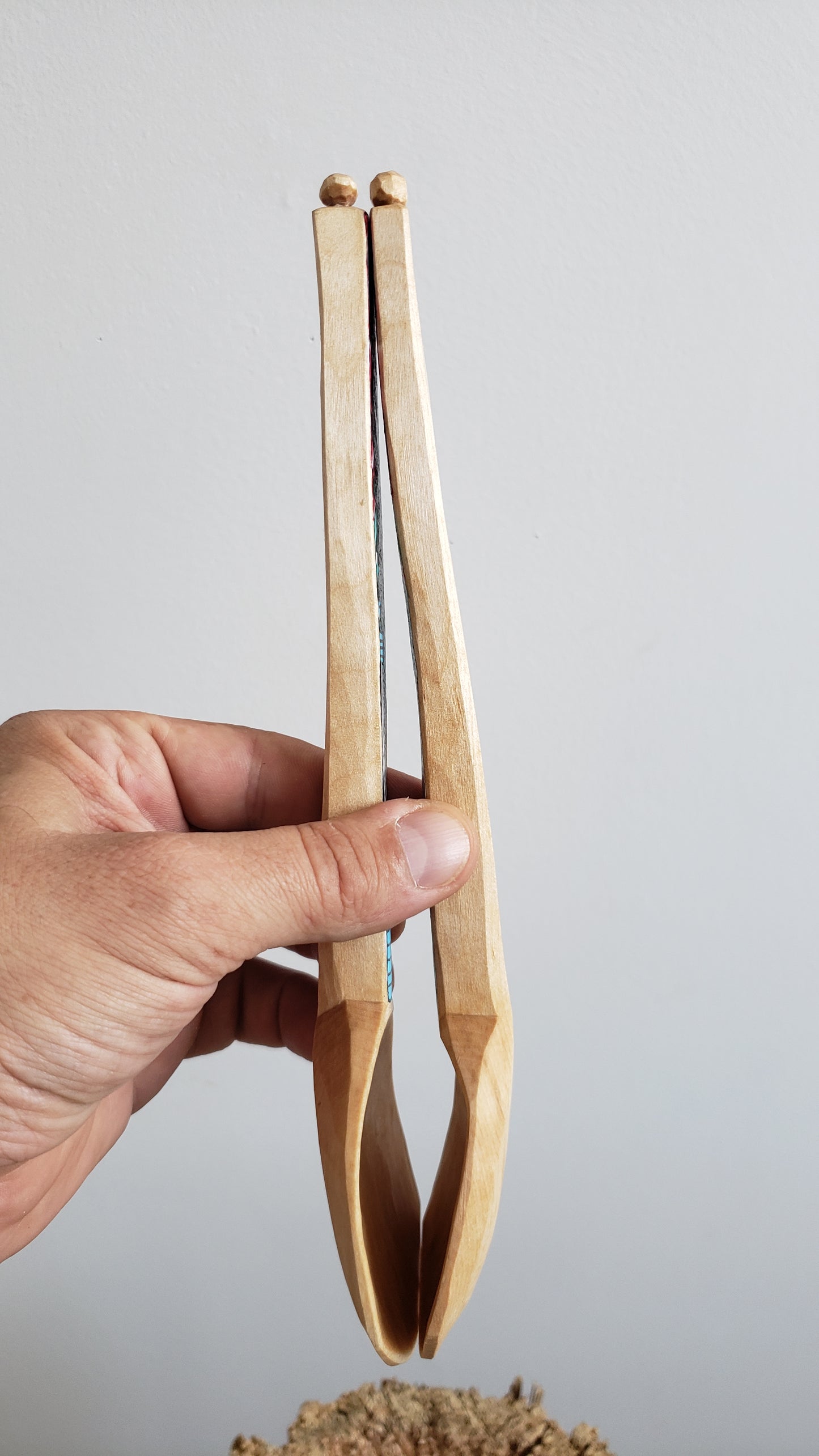 Hand Painted Salad Server Set 2